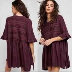 Free People “Take a Spin” Mini Babydoll Oversized Tunic/Dress
